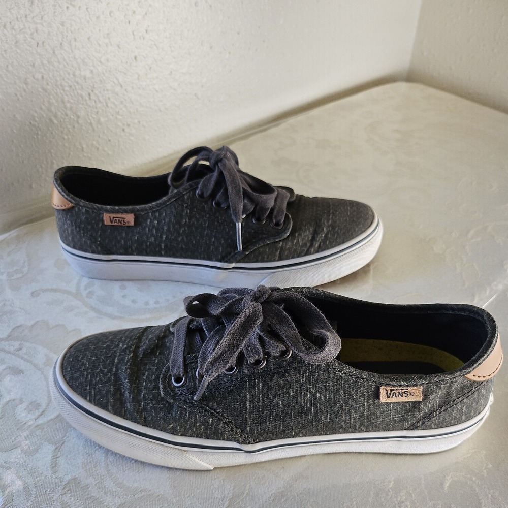 VANS Women  7.5  OrthoLite Cushion Dark Grey Knit